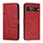 Leather Case Stands Flip Cover Holder Y01X for Google Pixel 7 Pro 5G Red