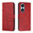 Leather Case Stands Flip Cover Holder Y01X for Huawei Honor X5 Plus Red