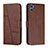 Leather Case Stands Flip Cover Holder Y01X for Motorola Moto E22S