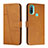 Leather Case Stands Flip Cover Holder Y01X for Motorola Moto E30