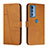 Leather Case Stands Flip Cover Holder Y01X for Motorola Moto Edge 20 Pro 5G