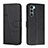 Leather Case Stands Flip Cover Holder Y01X for Motorola Moto Edge S30 5G Black