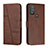 Leather Case Stands Flip Cover Holder Y01X for Motorola Moto G Play (2023)