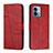 Leather Case Stands Flip Cover Holder Y01X for Motorola Moto G Stylus (2023) 4G Red