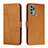 Leather Case Stands Flip Cover Holder Y01X for Motorola Moto G60s