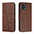 Leather Case Stands Flip Cover Holder Y01X for Motorola Moto G72