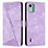 Leather Case Stands Flip Cover Holder Y01X for Nokia C12 Purple