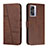 Leather Case Stands Flip Cover Holder Y01X for OnePlus Nord N300 5G