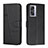 Leather Case Stands Flip Cover Holder Y01X for OnePlus Nord N300 5G Black