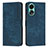 Leather Case Stands Flip Cover Holder Y01X for Oppo A18 Blue