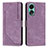 Leather Case Stands Flip Cover Holder Y01X for Oppo A18 Purple