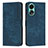 Leather Case Stands Flip Cover Holder Y01X for Oppo A38 Blue