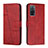 Leather Case Stands Flip Cover Holder Y01X for Oppo A53s 5G Red