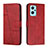 Leather Case Stands Flip Cover Holder Y01X for Oppo A96 4G Red