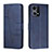 Leather Case Stands Flip Cover Holder Y01X for Oppo F21s Pro 4G Blue