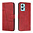 Leather Case Stands Flip Cover Holder Y01X for Oppo K10 4G Red
