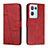 Leather Case Stands Flip Cover Holder Y01X for Oppo Reno8 Pro 5G Red