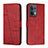 Leather Case Stands Flip Cover Holder Y01X for Oppo Reno9 Pro 5G Red