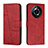 Leather Case Stands Flip Cover Holder Y01X for Realme 11 Pro 5G Red