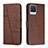 Leather Case Stands Flip Cover Holder Y01X for Realme 8 4G