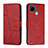 Leather Case Stands Flip Cover Holder Y01X for Realme C21Y Red