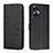 Leather Case Stands Flip Cover Holder Y01X for Realme Narzo N55 Black