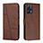 Leather Case Stands Flip Cover Holder Y01X for Realme V25 5G