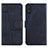 Leather Case Stands Flip Cover Holder Y01X for Samsung Galaxy A01 SM-A015 Blue