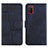 Leather Case Stands Flip Cover Holder Y01X for Samsung Galaxy A02s Blue