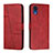 Leather Case Stands Flip Cover Holder Y01X for Samsung Galaxy A03 Core Red