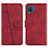 Leather Case Stands Flip Cover Holder Y01X for Samsung Galaxy A12 5G Red
