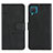 Leather Case Stands Flip Cover Holder Y01X for Samsung Galaxy A12 Nacho Black