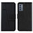 Leather Case Stands Flip Cover Holder Y01X for Samsung Galaxy A15 4G Black