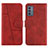 Leather Case Stands Flip Cover Holder Y01X for Samsung Galaxy A15 4G Red