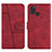 Leather Case Stands Flip Cover Holder Y01X for Samsung Galaxy A21s Red