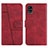 Leather Case Stands Flip Cover Holder Y01X for Samsung Galaxy A51 4G Red
