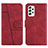 Leather Case Stands Flip Cover Holder Y01X for Samsung Galaxy A52 4G Red