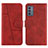 Leather Case Stands Flip Cover Holder Y01X for Samsung Galaxy A82 5G Red