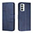 Leather Case Stands Flip Cover Holder Y01X for Samsung Galaxy F23 5G Blue