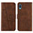 Leather Case Stands Flip Cover Holder Y01X for Samsung Galaxy M02