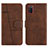 Leather Case Stands Flip Cover Holder Y01X for Samsung Galaxy M02s