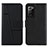 Leather Case Stands Flip Cover Holder Y01X for Samsung Galaxy Note 20 Ultra 5G Black