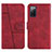 Leather Case Stands Flip Cover Holder Y01X for Samsung Galaxy S20 FE (2022) 5G Red