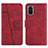 Leather Case Stands Flip Cover Holder Y01X for Samsung Galaxy S20 Plus 5G Red