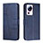 Leather Case Stands Flip Cover Holder Y01X for Xiaomi Civi 2 5G Blue