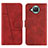 Leather Case Stands Flip Cover Holder Y01X for Xiaomi Mi 10i 5G Red