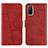 Leather Case Stands Flip Cover Holder Y01X for Xiaomi Mi 10T 5G Red