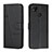 Leather Case Stands Flip Cover Holder Y01X for Xiaomi POCO C3 Black