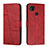 Leather Case Stands Flip Cover Holder Y01X for Xiaomi POCO C3 Red