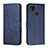 Leather Case Stands Flip Cover Holder Y01X for Xiaomi POCO C31 Blue